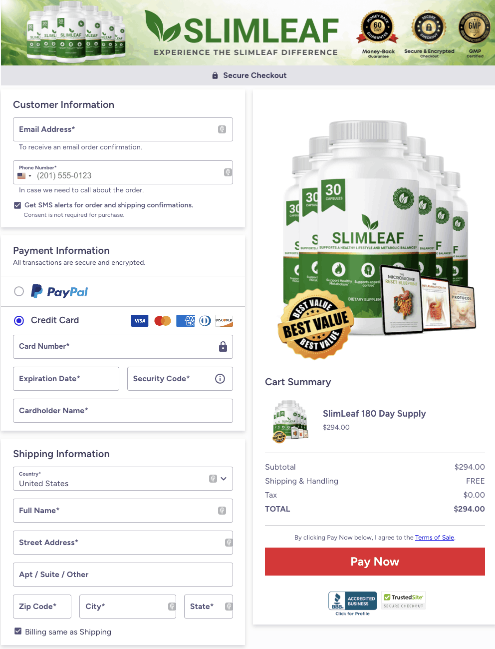 Order SlimLeaf